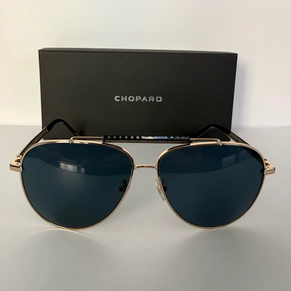 NEW!!! CHOPARD men aviator sunglasses SCH C94 300P Retail 850$
